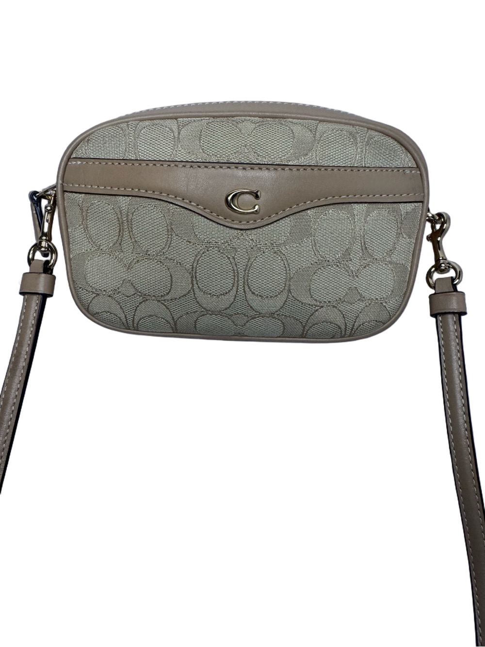 #442 Coach Ivie Signature Jacquard Convertible Crossbody Belt Bag